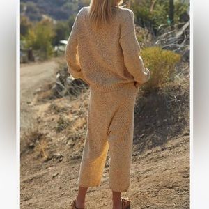 Free People Beach Gio Sweater Set Relaxed Crop Harem Pant
Orange Speckled